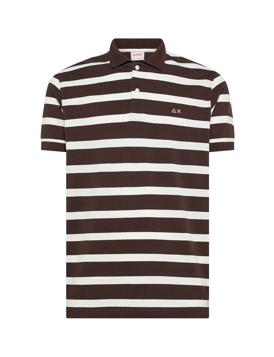 polo piquet riga moro bianco - sun68 - polo