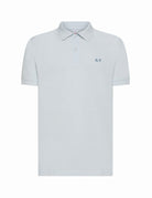 polo piquet sottocollo fiore bianco - sun68 - maglia