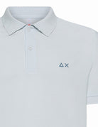 polo piquet sottocollo fiore bianco - sun68 - maglia
