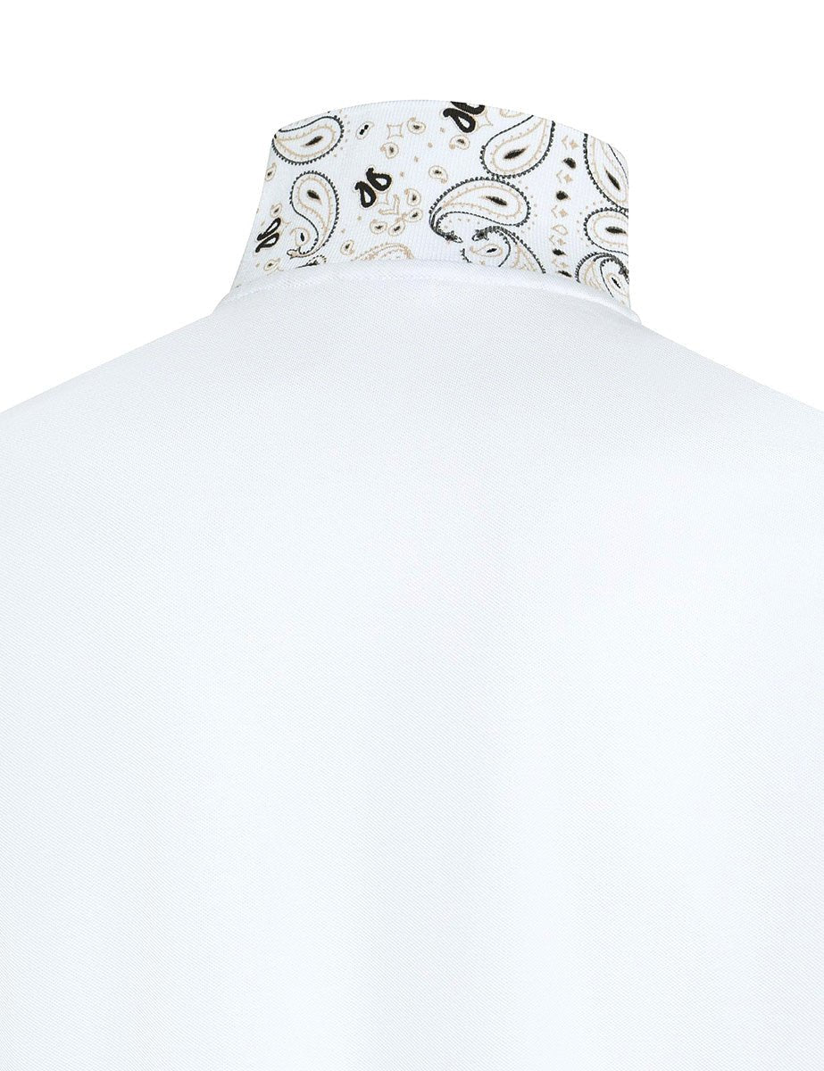 polo piquet sottocollo paisley bianco - sun68 - polo