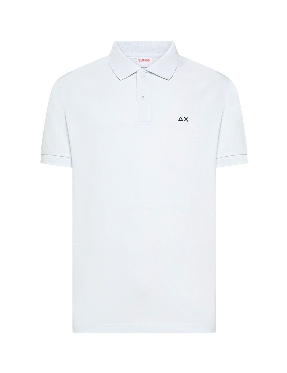 polo piquet sottocollo paisley bianco - sun68 - polo