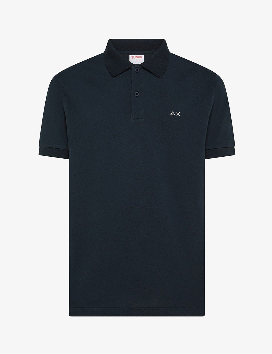 polo piquet sottocollo paisley blu navy - sun68 - polo