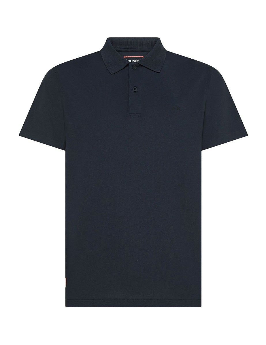 polo piquet tecnico blu navy - sun68 - polo