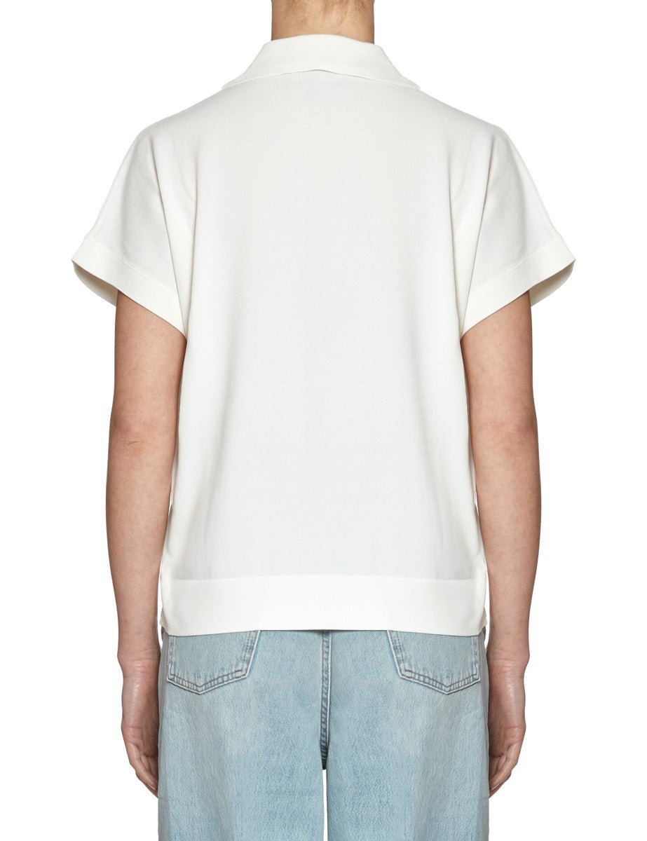 polo ricami punto milano latte - alpha - maglia