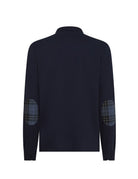 polo toppa check blu navy - sun68 - maglia