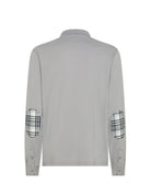 polo toppa check grigio medio - sun68 - maglia