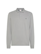 polo toppa check grigio medio - sun68 - maglia