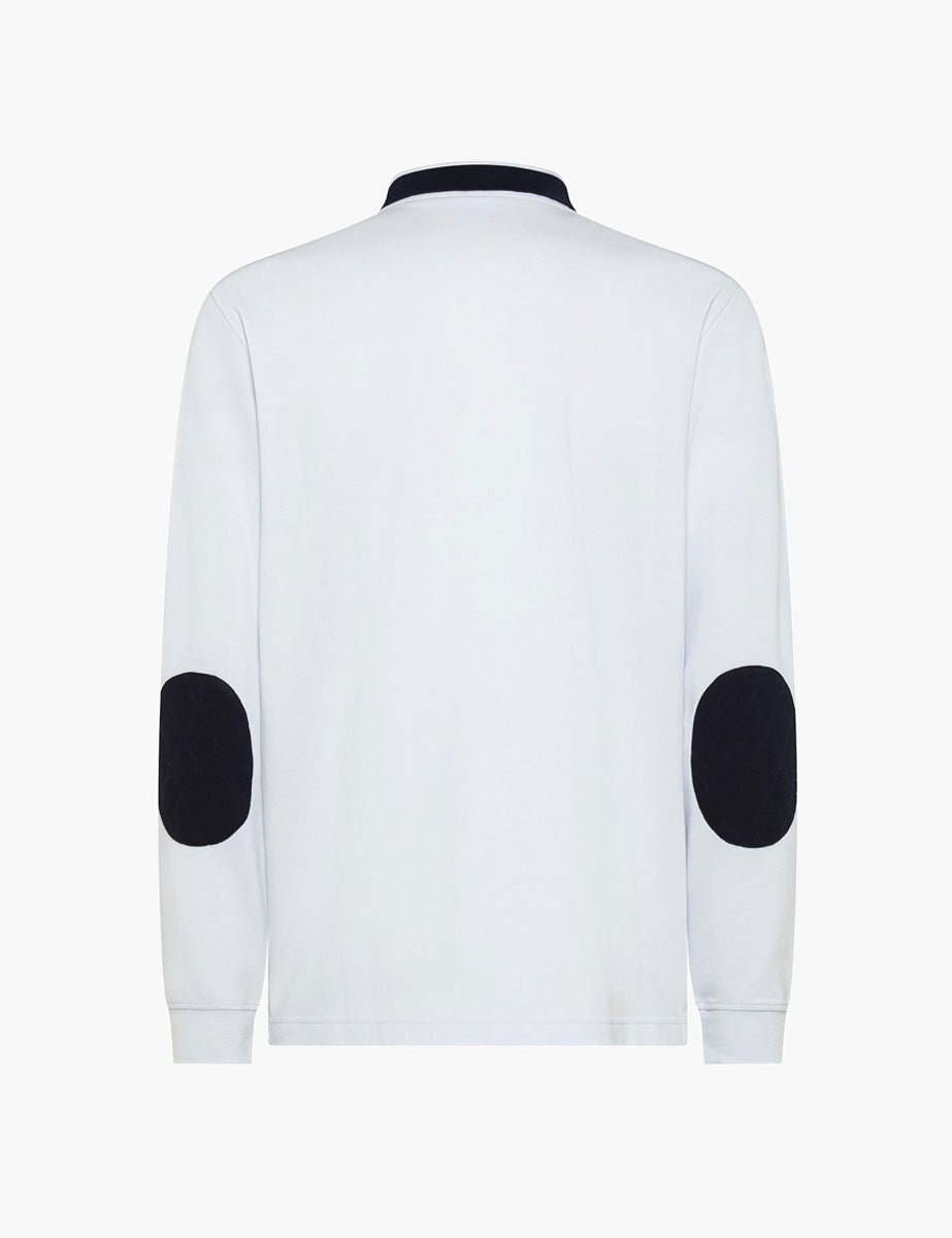 polo toppa riga collo bianco - sun68 - maglia