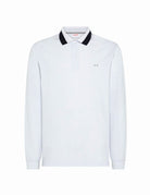 polo toppa riga collo bianco - sun68 - maglia