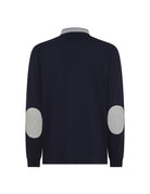polo toppa riga collo blu navy - sun68 - maglia