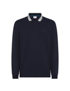polo toppa riga collo blu navy - sun68 - maglia