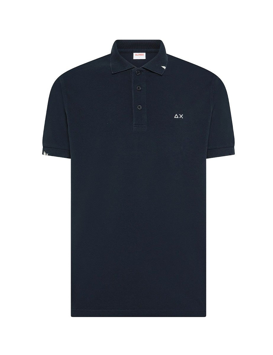 polo vintage broken blu navy - sun68 - polo