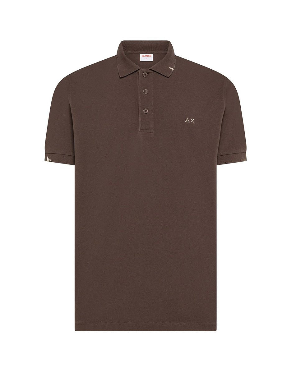 polo vintage broken cioccolato - sun68 - polo