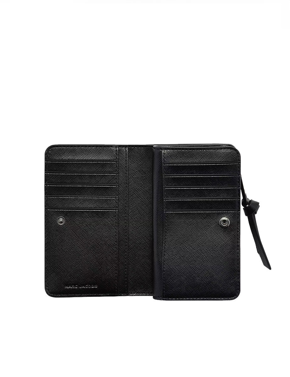 portafoglio pelle the compact wallet nero - marc jacobs - portafogli