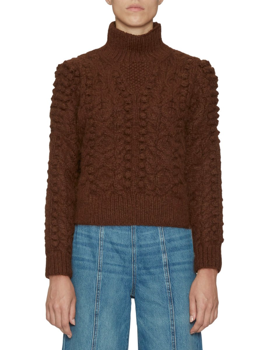 pullover albia alpaca mogano - Frida SRL