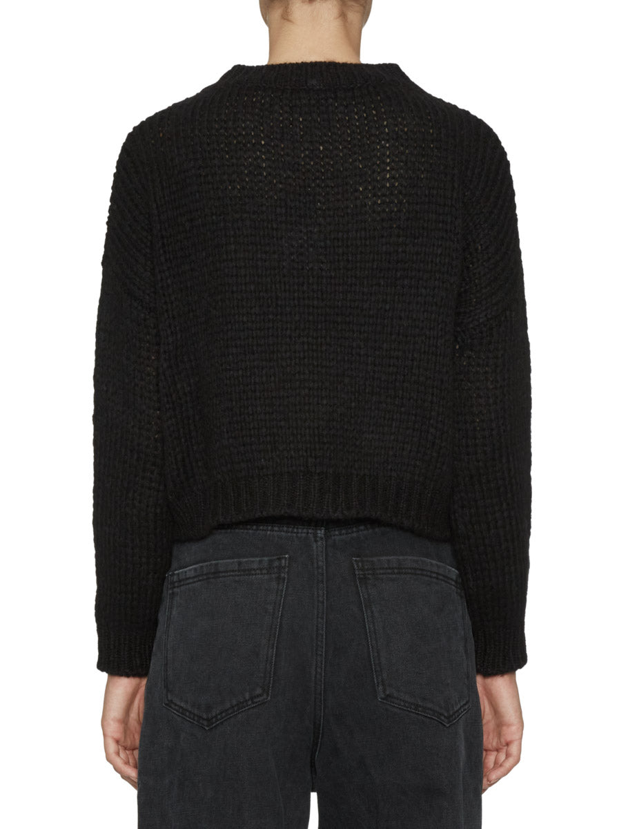 pullover alpaca nero - roberto collina - pullover