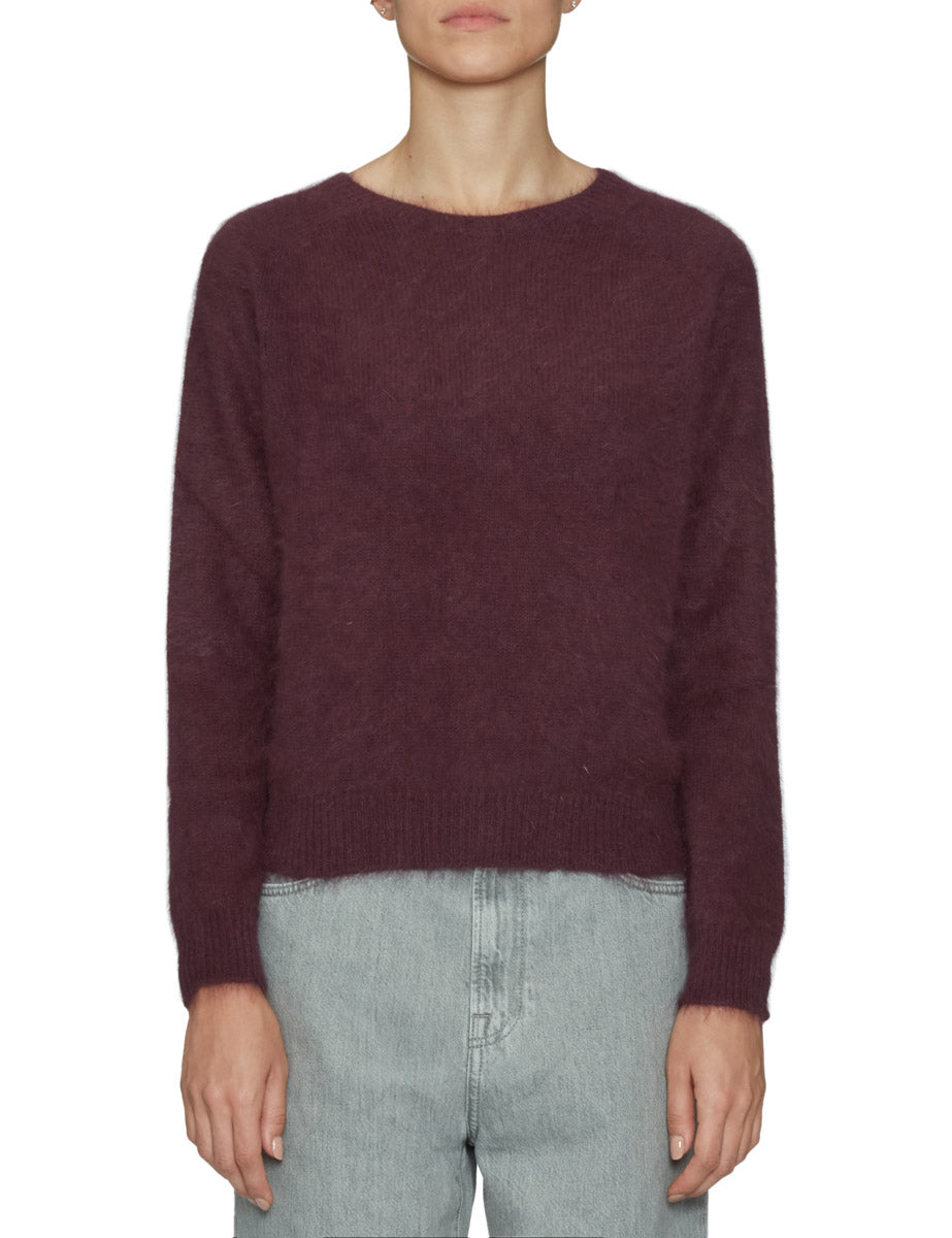 pullover angora bordeaux - roberto collina - pullover