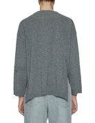 pullover asimmetrico ricamo stone - jei - o - pullover