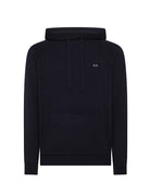 pullover cappuccio misto cashmere blu navy - sun68 - pullover