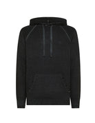 pullover cappuccio rotture nero - sun68 - pullover