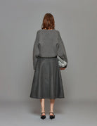 pullover compact knitted mid grey - Frida SRL