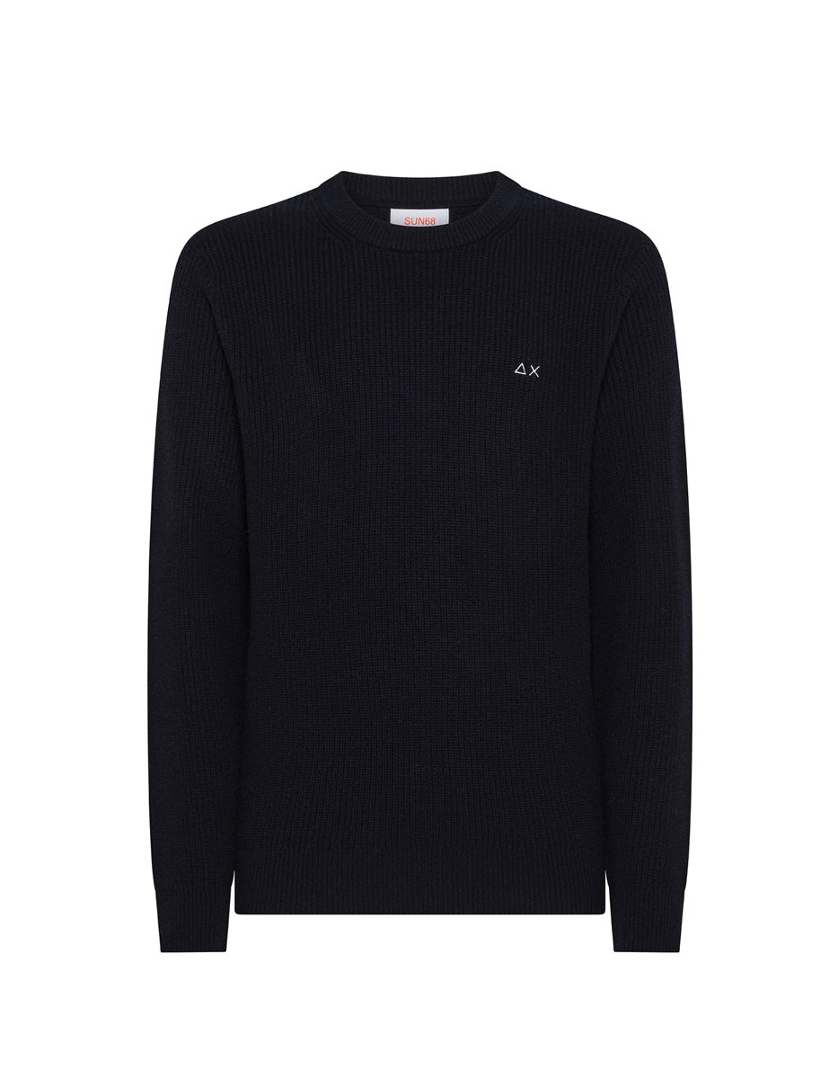 pullover costa inglese blu navy - sun68 - pullover