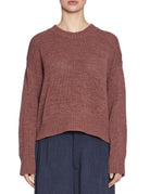 pullover cotone fettuccia brick - roberto collina - pullover