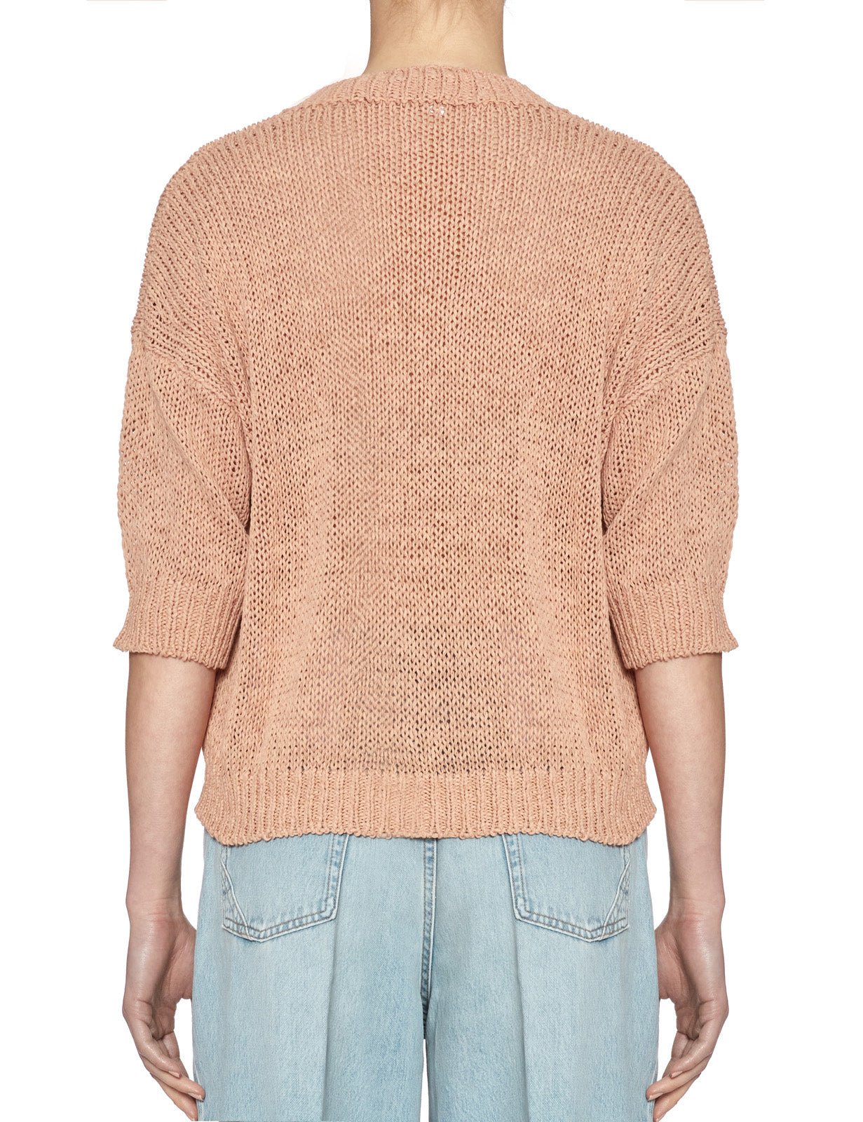 pullover cotone fettuccia nude - roberto collina - pullover