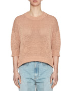 pullover cotone fettuccia nude - roberto collina - pullover
