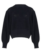 pullover cotone manica pipistrello blu navy - roberto collina - pullover