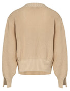pullover cotone manica pipistrello mandorla - roberto collina - pullover