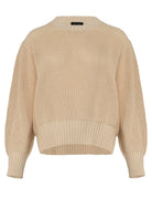 pullover cotone manica pipistrello mandorla - roberto collina - pullover