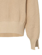 pullover cotone manica pipistrello mandorla - roberto collina - pullover
