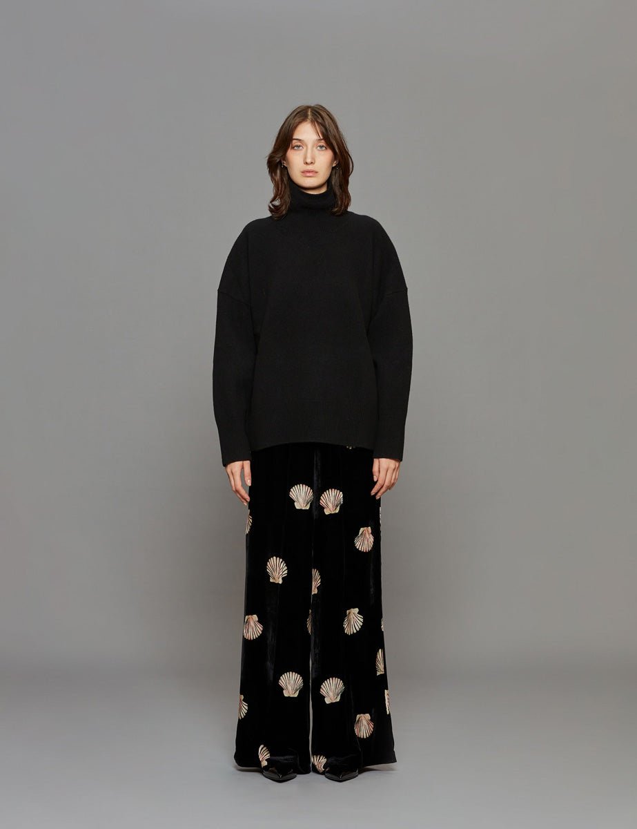 pullover dolcevita black - rohe - pullover