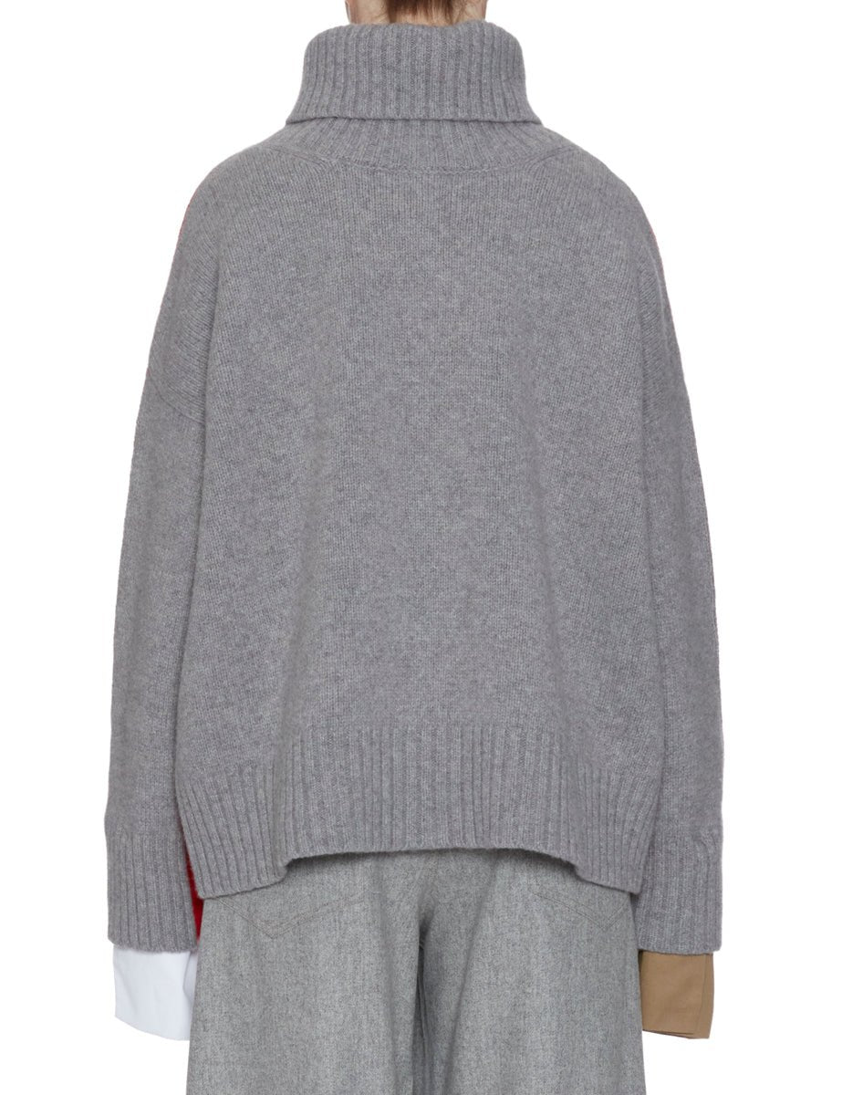 pullover dolcevita olly bicolore rosso grigio - jejia - pullover
