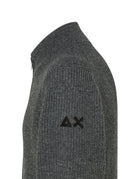 pullover full zip costa inglese grigio scuro - sun68 - pullover