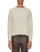 pullover girocollo alpaca crema - jei-o - pullover