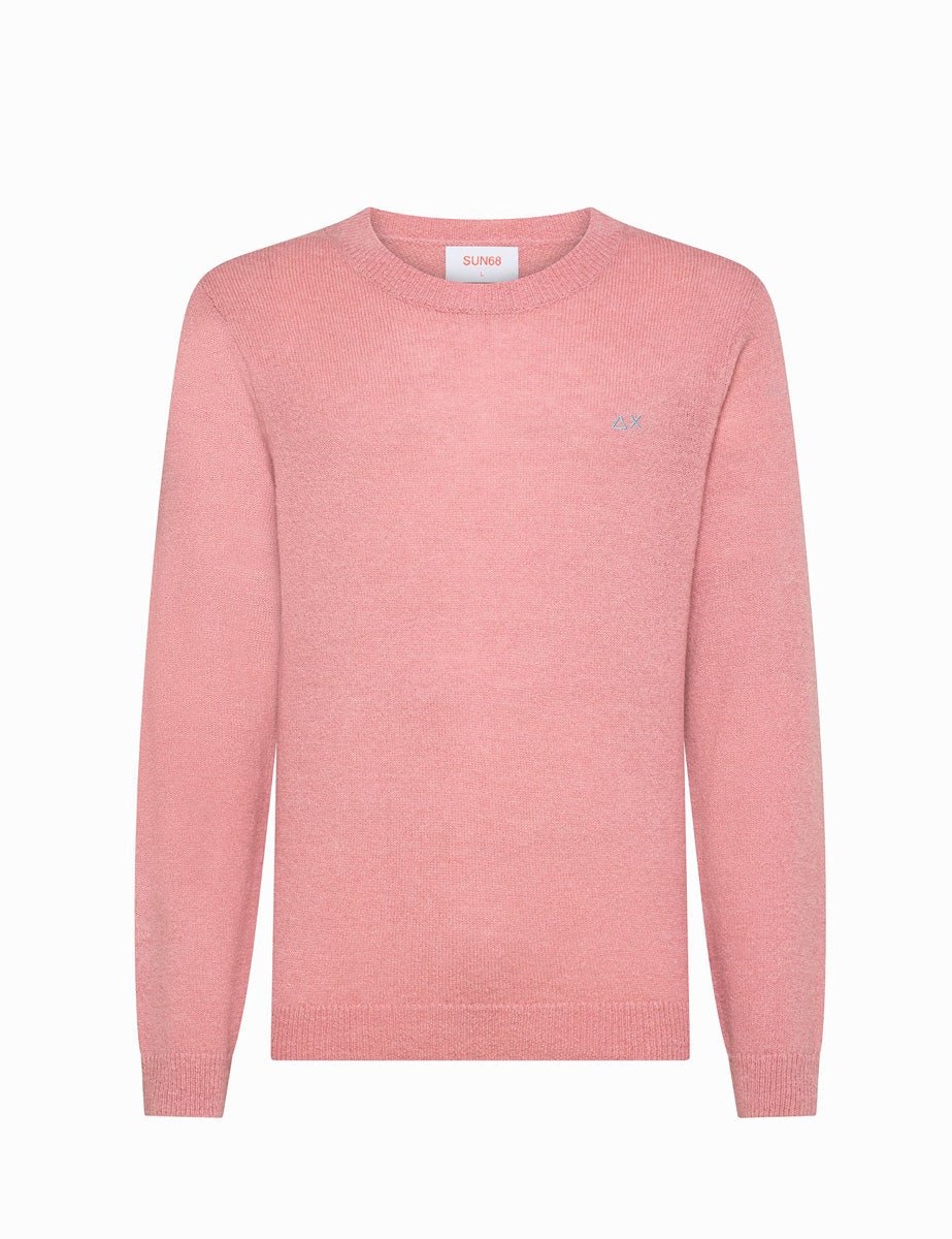 pullover girocollo alpaca rosa - sun68 - pullover