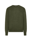 pullover girocollo alpaca verde militare - sun68 - pullover
