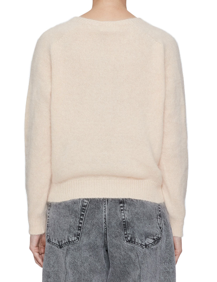 pullover girocollo angora cipria - roberto collina - pullover