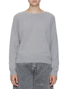 pullover girocollo angora grigio - roberto collina - pullover