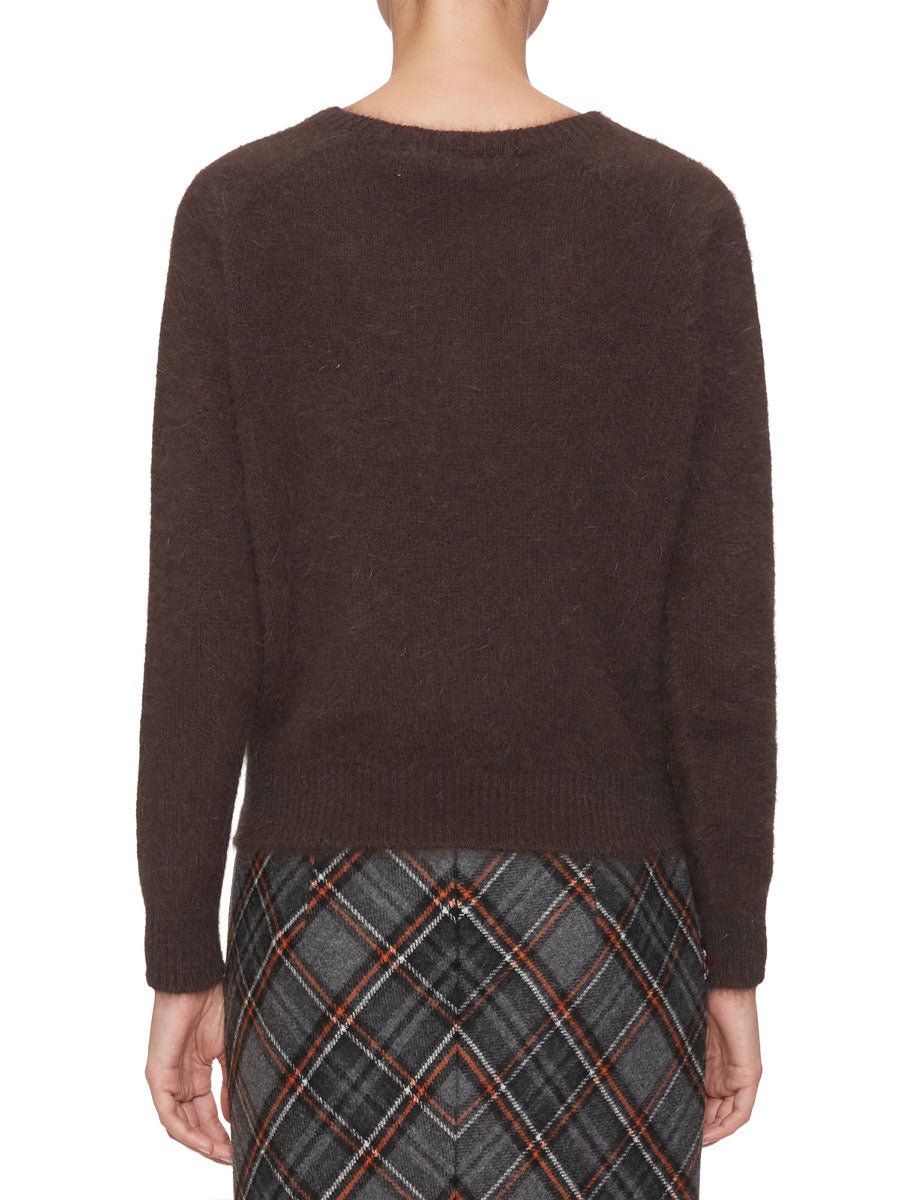 pullover girocollo angora moro - roberto collina - pullover