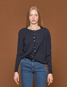 pullover girocollo blu - vivetta - pullover