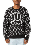 pullover girocollo breakthrough black - huf - pullover