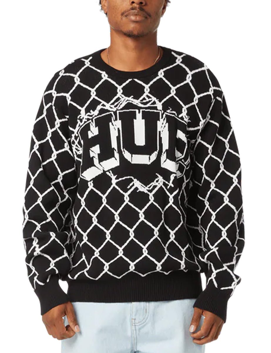 pullover girocollo breakthrough black - huf - pullover