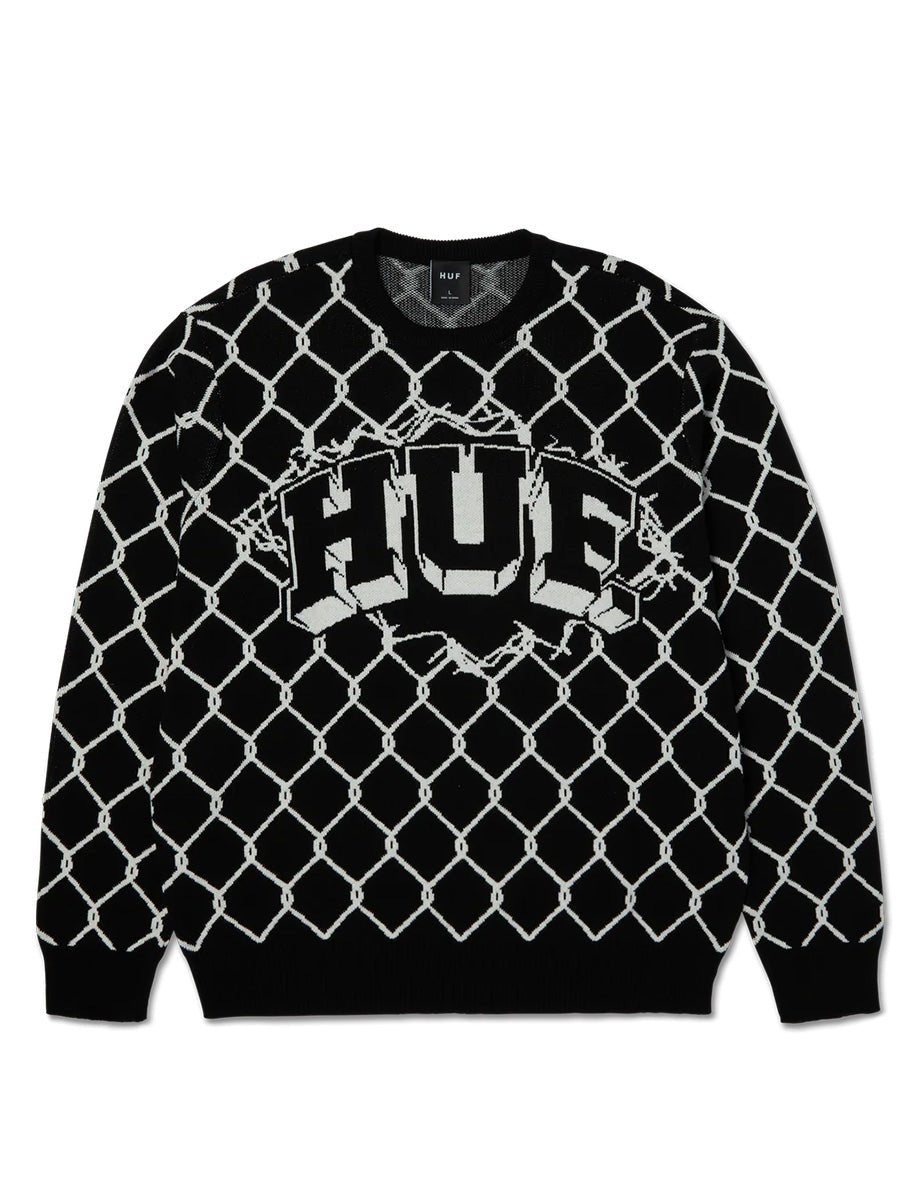 pullover girocollo breakthrough black - huf - pullover