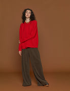 pullover girocollo bright red - rohe - pullover