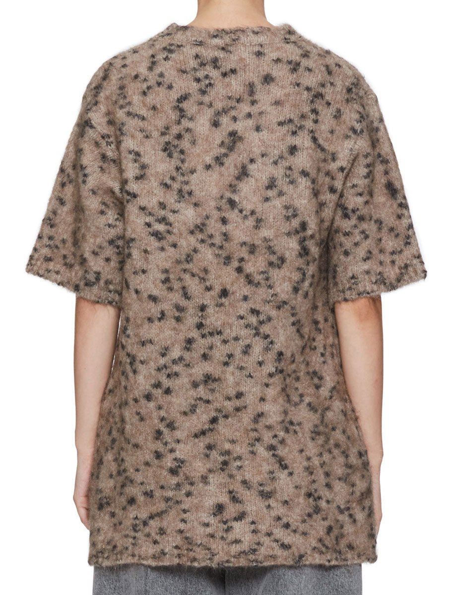 pullover girocollo castagna - alysi - pullover