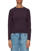 pullover girocollo catelina prugna - absolut cashmere - pullover