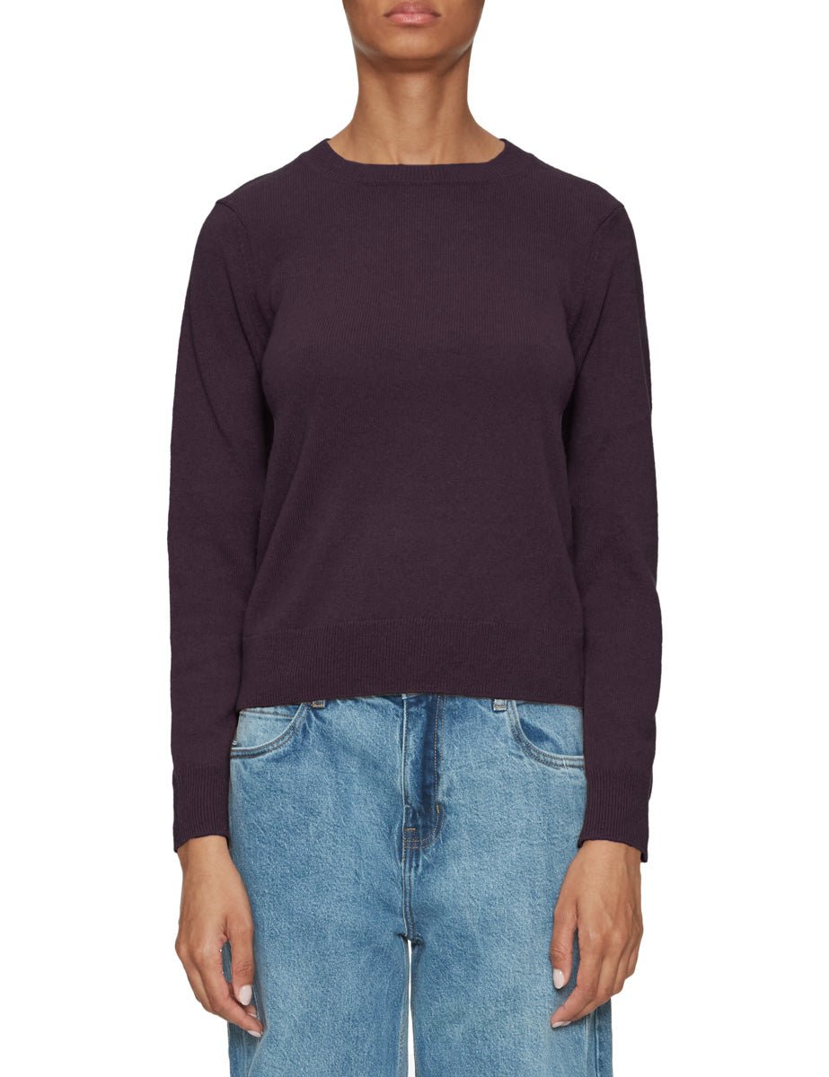 pullover girocollo catelina prugna - absolut cashmere - pullover